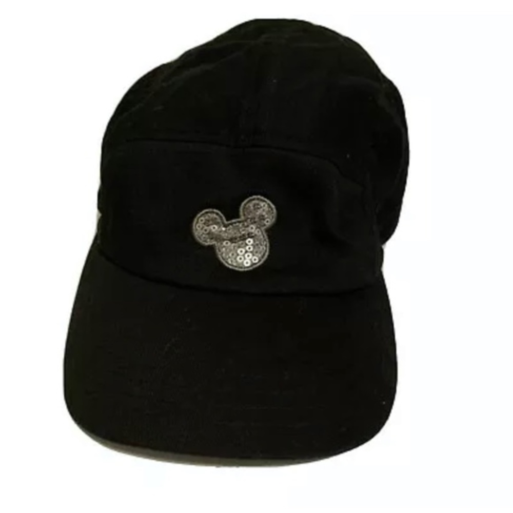Disney Parks 5 Panel Mickey Mouse Sequin Logo Cap